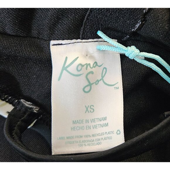 Kona Sol Womens High Coverage One-Piece Swimsuit Tropical Floral Print XS Beach - Picture 10 of 13